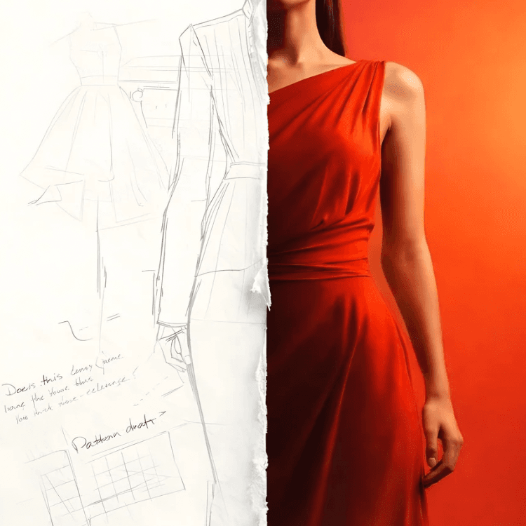 Fashion illustration and garment design